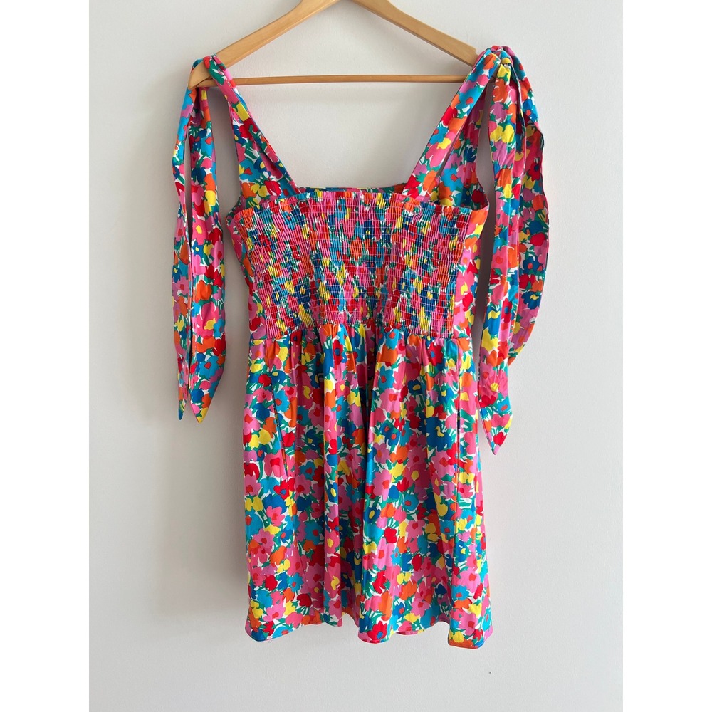 NWT Show Me Your Mumu Floral Mini Dress XL Maximalist Garden Party Bright Boho - Picture 5 of 7